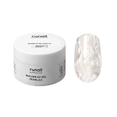 Моделирующий УФ-гель с жемчужным эффектом RuNail BUILDER GEL PEARL 2.0 9957 15 гр 