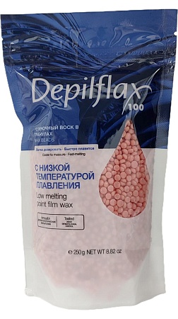 Воск плёночный Depilflax Extra Elastic розовый в гранулах 250 гр 