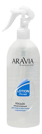 Мицеллярный лосьон для подготовки кожи к депиляции ARAVIA, 500 мл 