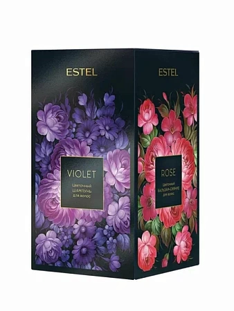 Набор цветочная трилогия ESTEL (шампунь blanc + бальзам восстановление violet + молочко д/тела rouge) 