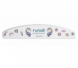 Профессиональная пилка для ногтей Единорог 180/240 RuNail Профессиональная пилка для ногтей Единорог 180/240 RuNail