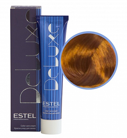 ESTEL De Luxe краска-уход для волос, 7/43 русый медно-золотистый, 60 мл