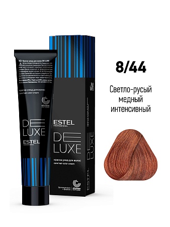 ESTEL De Luxe краска-уход для волос, 8/44 светло-русый медный интенсивный, 60 мл 