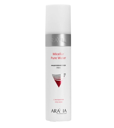 Мицеллярная вода 3 в 1 ARAVIA Micellar Pure Water с экстрактом готу кола 250 мл 