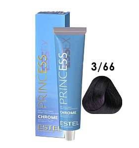 ESTEL Princess Essex Chrome крем-краска для волос, 3/66 тёмный шатен фиолетовый интенсивный, 60 мл ESTEL Princess Essex Chrome крем-краска для волос, 3/66 тёмный шатен фиолетовый интенсивный, 60 мл