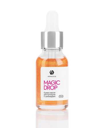 Сухое масло для кутикулы ADRICOCO Magic Drop с шиммером вишня, 15 мл 
