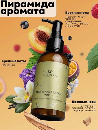Крем для рук и тела MANITA PATCHOULI, PASSION FRUIT, SANDAL, 150 мл 