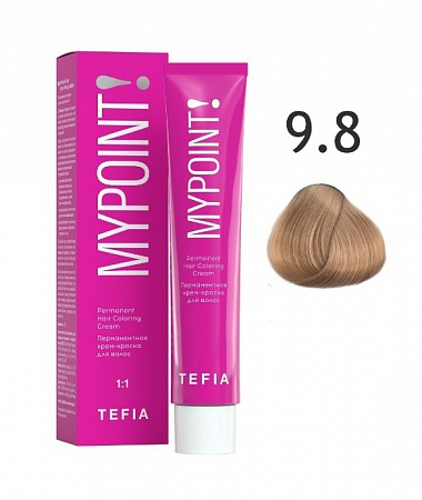 Tefia Mypoint Крем-краска для волос тон 9.8 Очень светлый блондин коричневый, 60 мл
