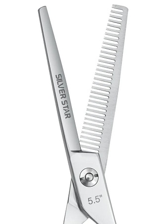 Филировочные ножницы узкая форма лезвий, облегчённые SILVER STAR PN-124-5,5F PRO 