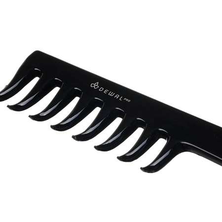 Гребень DEWAL "Эконом" моделирующий с двойным хвостом, чёрный 18,5 см 