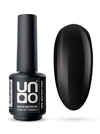 Гель-лак Uno 002 Black, 8 мл 