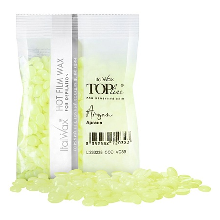 Воск горячий плёночный ItalWax Top Line Аргана гранулы 100 гр 