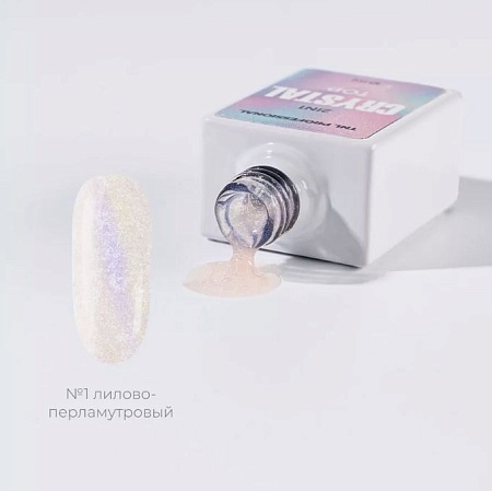 Закрепитель для гель-лака TNL Crystal 2 в 1 с эффектом втирки 01 лилово-перламутровый 10 мл 