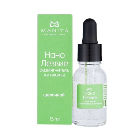 Кератогель НАНО ЛЕЗВИЕ MANITA для маникюра и педикюра щелочной 15 мл 