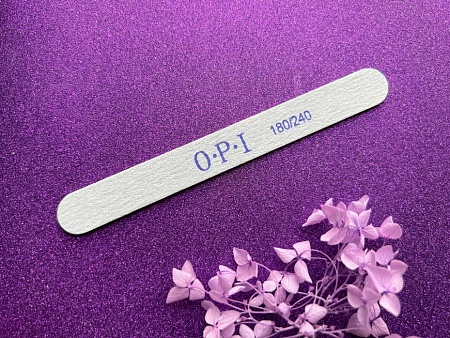 Пилка для ногтей OPI ПРЯМАЯ 180/240 грит, серая в упаковке 1 шт. 