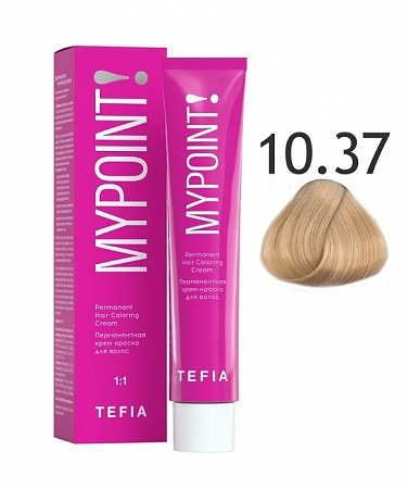 Tefia Mypoint Крем-краска для волос тон 10.37 Экстра светлый блондин золотисто-фиолетовый, 60 мл