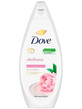 DOVE Крем-гель для душа Обновление Пион и Масло розы 250 мл 