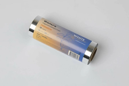 Фольга парикмахерская 18 мкм 12 см WHITE LINE премиум 50 м 