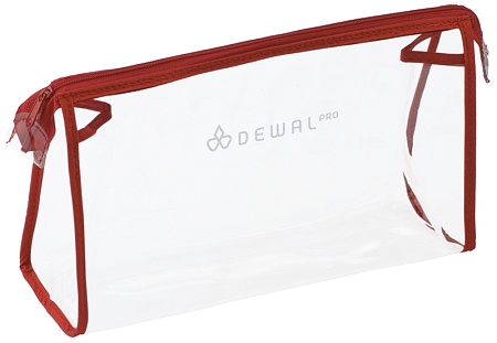 Косметичка DEWAL прозрачно-красная DEWAL GS-P002-2, 25*8*15 