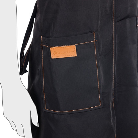 Фартук мастера для стрижки DEWAL полиэстер, чёрный 80х82 см 