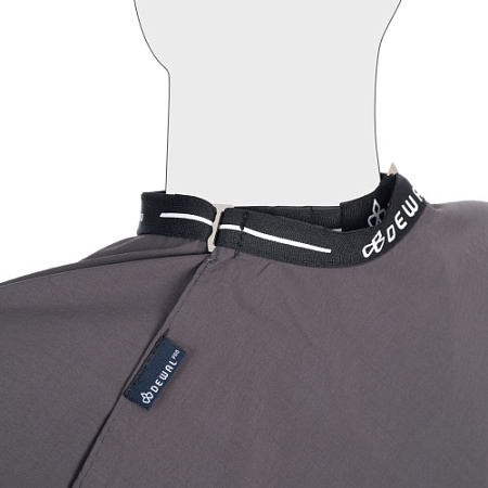 Пеньюар для стрижки DEWAL полиэстэр, серый 128*145 см на крючках 