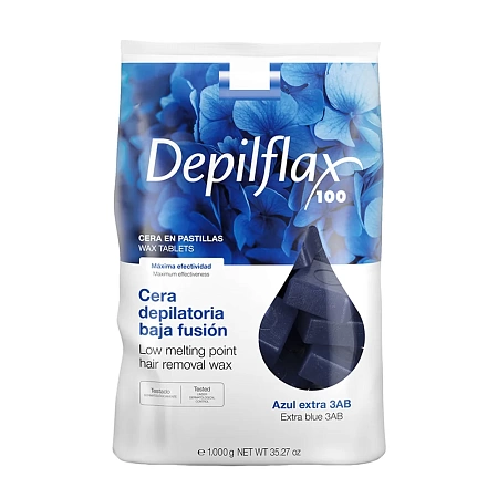 Воск горячий 3АВ, в брикетах Depilflax Азулен 1 кг 
