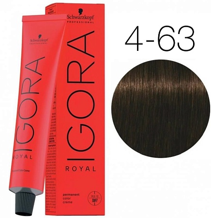 Перманентный крем-краситель IGORA ROYAL 4-63 коричневый шоколадный 60 мл 