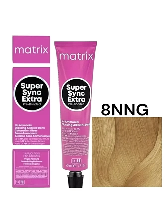 Краска безаммиачная Matrix Super Sync Pre-Bonded 8NNG Светлый Блондин глубокий натуральный золотистый 90 мл 
