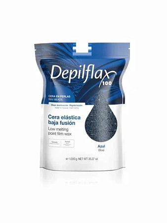 Воск плёночный Depilflax Extra Elastic синий в гранулах 1000 гр 