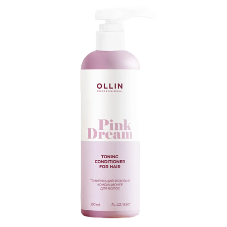 Тонирующий розовый кондиционер для волос Ollin Professional PINK DREAM 500 мл 