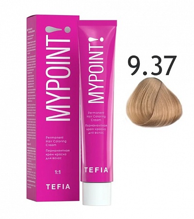 Tefia Mypoint Крем-краска для волос тон 9.37 Очень светлый блондин золотисто-фиолетовый, 60 мл