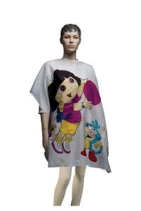 Купить AP12 Пеньюар для стрижки DEWAL  Даша путеш. детский в Москве по низкой цене DEWAL Пеньюар для стрижки AP12 Даша путешественница, детский, 95 х 120 см