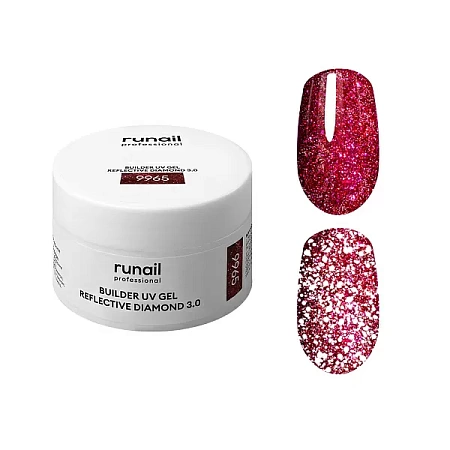 Моделирующий УФ-гель светоотражающий RuNail BUILDER UV GEL REFLECTIVE DIAMOND 3.0 9965 15 гр 