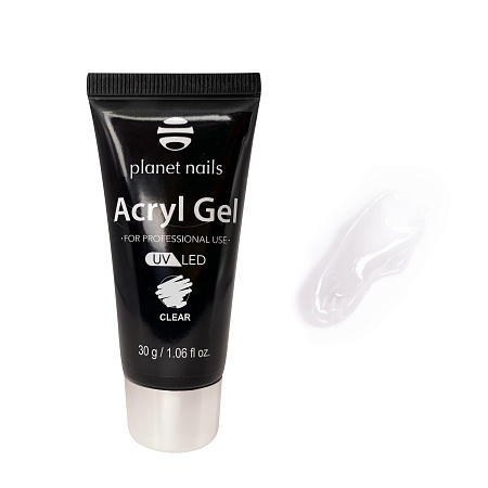 Гель Planet Nails Acryl Gel прозрачный, 30гр 