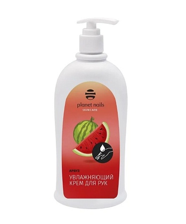 PLANET NAILS Увлажняющий крем для рук Арбуз, 500 мл 