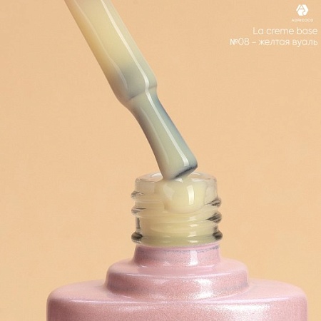Камуфлирующая база La creme base 08 - желтая вуаль , ADRICOCO, 10 мл 