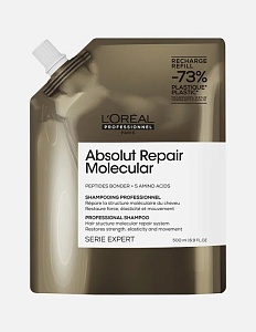 L'Oreal Professionnel Шампунь Absolut Repair Molecular ДОЙ ПАК 500 мл.  L'Oreal Professionnel Шампунь Absolut Repair Molecular ДОЙ ПАК 500 мл.