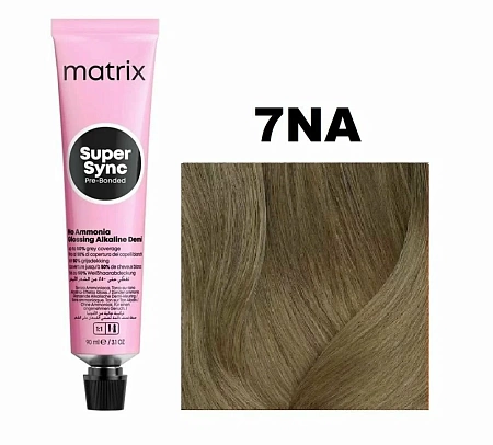 Краска безаммиачная Matrix Super Sync Pre-Bonded 7N Блондин натуральный 90 мл 