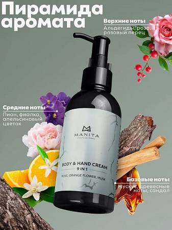 Крем для рук и тела MANITA ROSE, ORANGE FLOWER, MUSK, 150 мл 