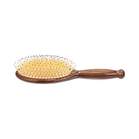 Щетка массажная DEWAL серия &quot;SOFT&quot;,овальная, нейлон. штифт+нат.щетина, 13 ряд. 