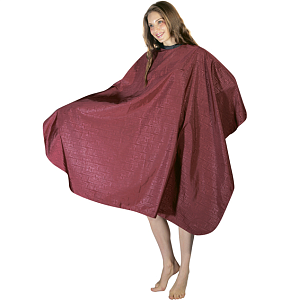 Купить AF03Red Пеньюар для стрижки DEWAL  Буквы , полиэстер, в Москве по низкой цене Dewal Пеньюар для стрижки Буквы AF03Red, красный, 128 х 148 см