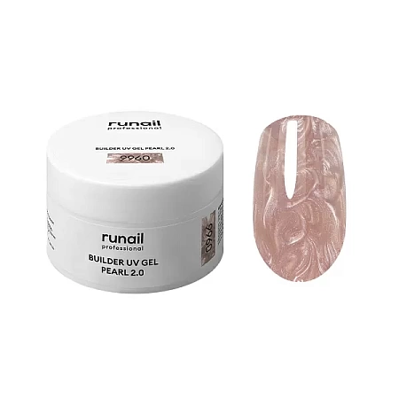 Моделирующий УФ-гель с жемчужным эффектом RuNail BUILDER GEL PEARL 2.0 9960 15 гр 