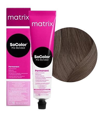 Краска для волос Matrix SoColor Sync Pre-Bonded 5VA светлый шатен перламутрово пепельный 90 мл 
