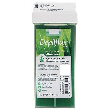 Воск в картридже DEPILFLAX Алое вера 110 гр 