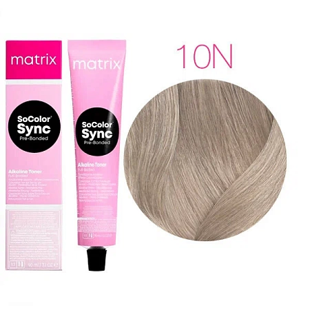 Краска для волос Matrix SoColor Sync Pre-Bonded 10N очень очень светлый блондин 90 мл 