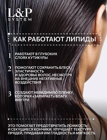 Липидный шампунь для волос L/P SYSTEM OLLIN PROFESSIONAL 1000 мл 