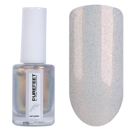 Лаковое покрытие с мерцающим эффектом Shimmery PureFeet 02 10 мл 