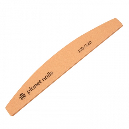 Пилка для ногтей широкая полукруглая персиковая Mylar 120/120