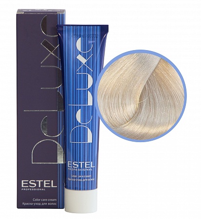 ESTEL De Luxe краска-уход для волос, 10/116 светлый блондин усиленный пепельно-фиолетовый, 60 мл