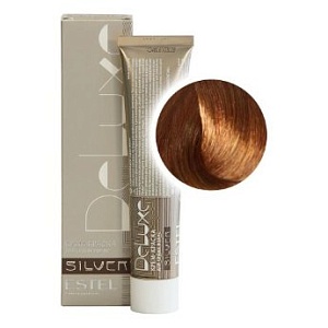 Купить 7/43 Крем-краска De Luxe Silver, русый медно-золотистый    в Москве по низкой цене! Доставка по всей России ESTEL De Luxe Silver Крем-краска для седых волос, 7/43 русый медно-золотистый, 60 мл